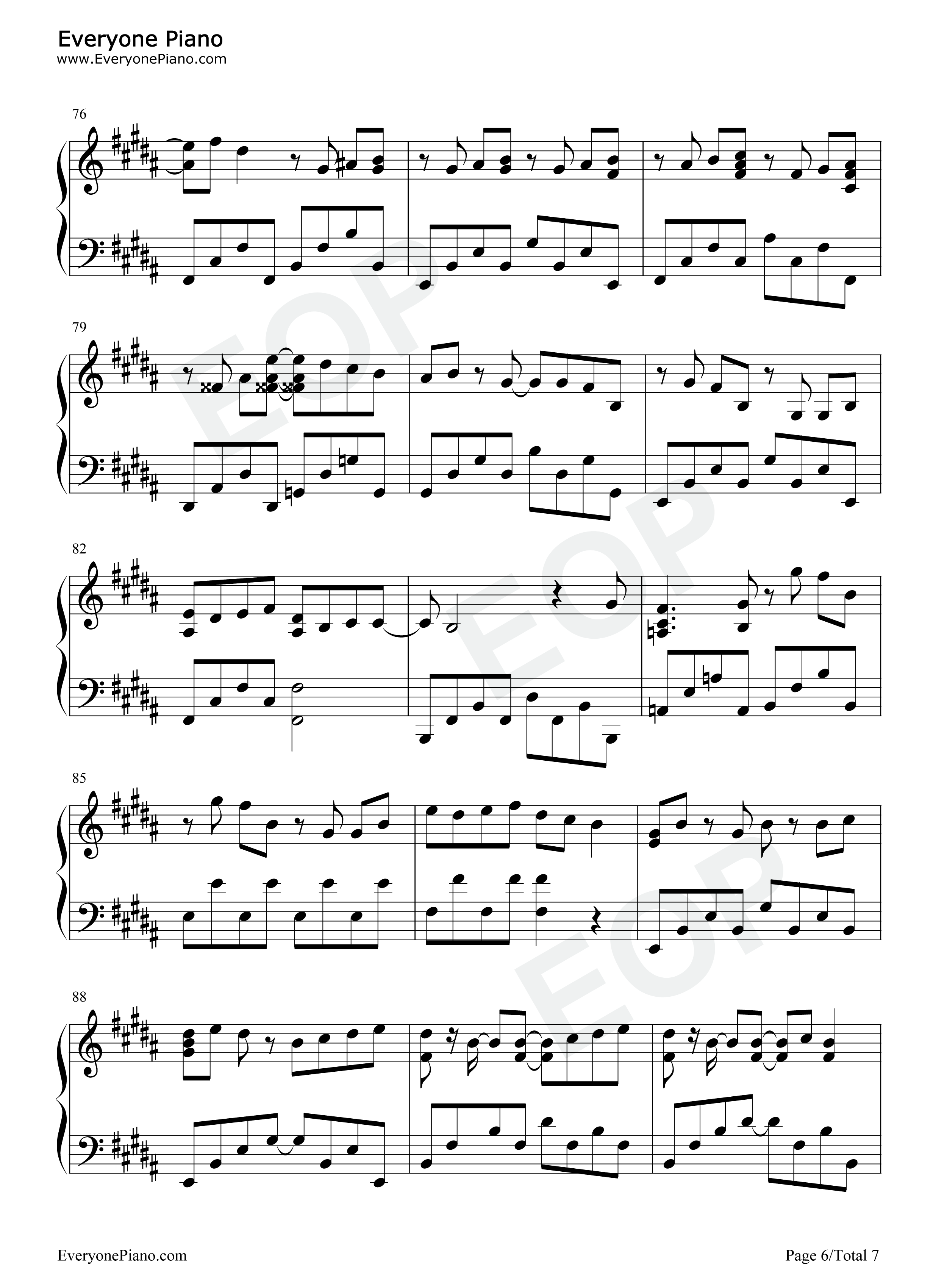 群青-YOASOBI五线谱预览6